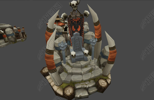 Q版卡通兽人小建筑模型2图片下载fbx素材-其他