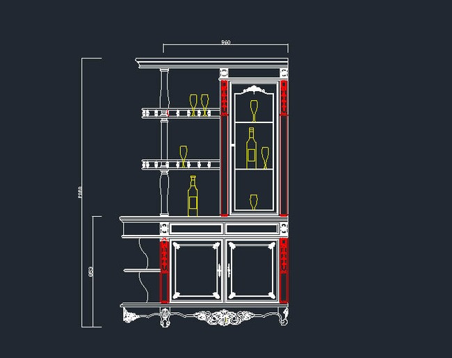 玻璃酒柜平面设计图下载(图片0.32MB)_柜子图