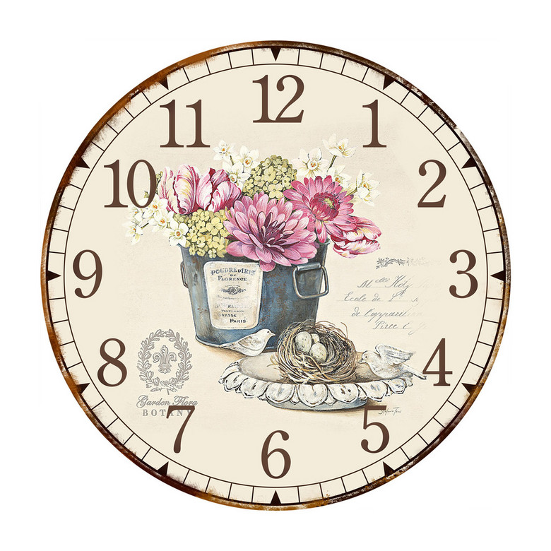 小清新创意植物花卉复古钟面(图片编号:13911
