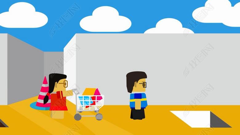 3D小人使用道具闯关视频素材(图片编号:1409