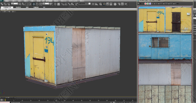色彩斑斓的集装箱高分辨率贴图图片下载max素