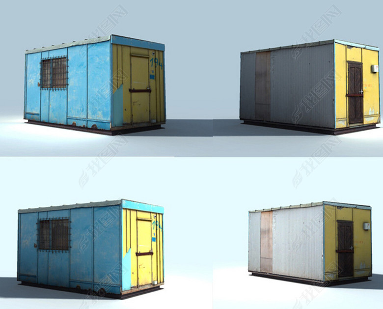 色彩斑斓的集装箱高分辨率贴图图片下载max素