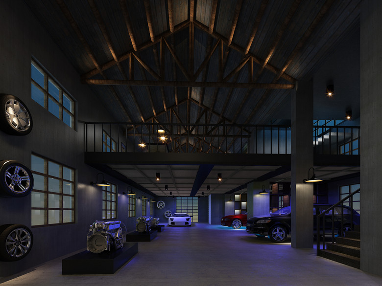 汽车改装店模型发动机展示模型(图片编号:142