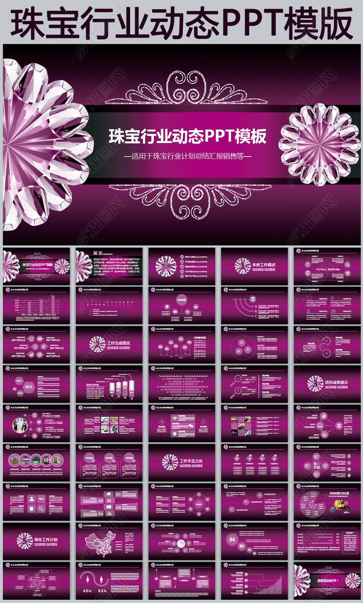 珠宝行业年终总结新年计划工作汇报PPT