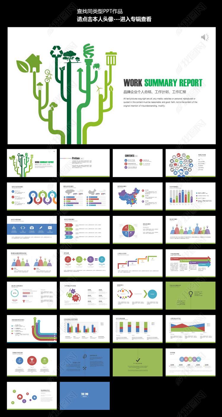 绿色能源环保科技企业工作总结汇报PPT