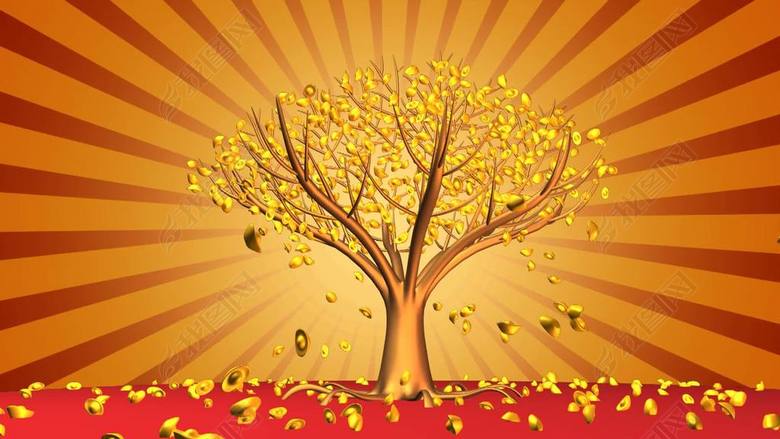 摇钱树光芒背景(图片编号:14600404)_动态|特