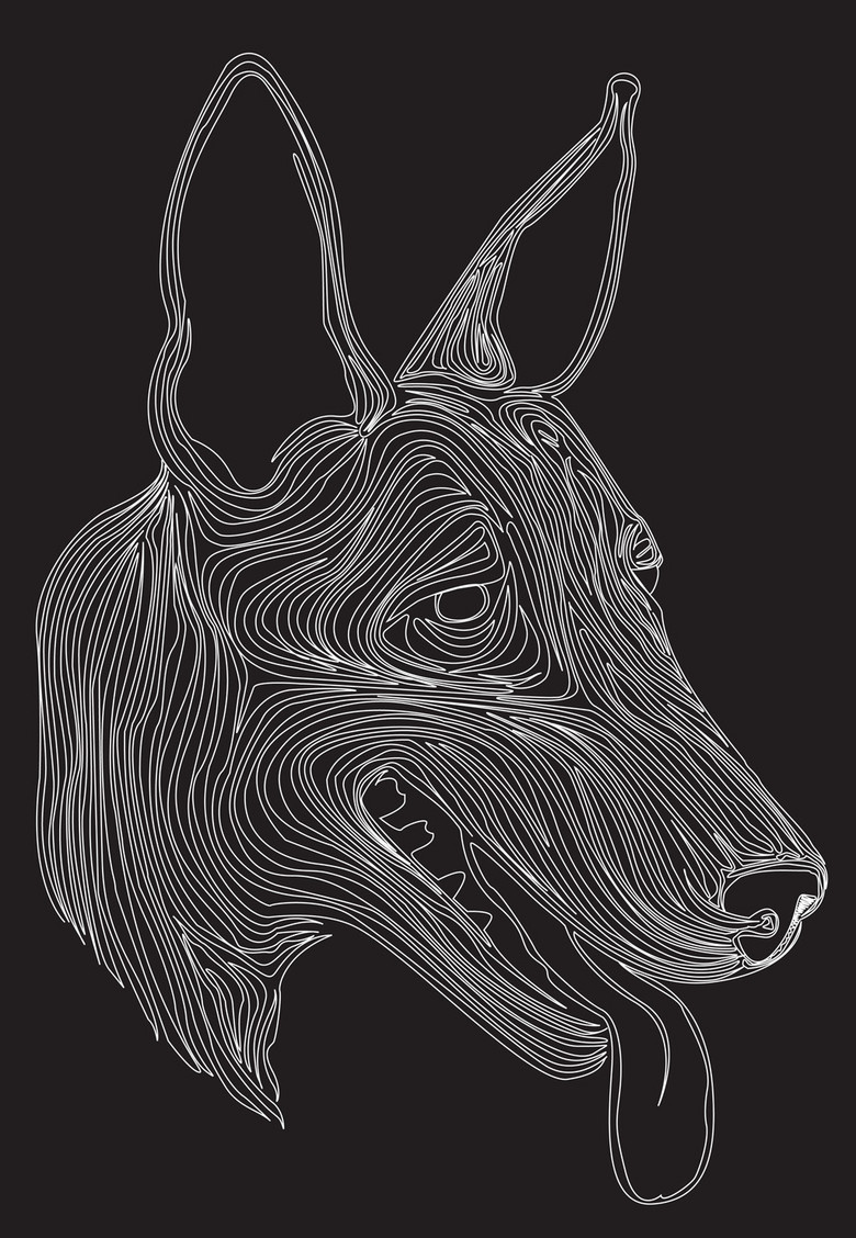 男装T恤花型抽象几何动物数码印花(图片编号: