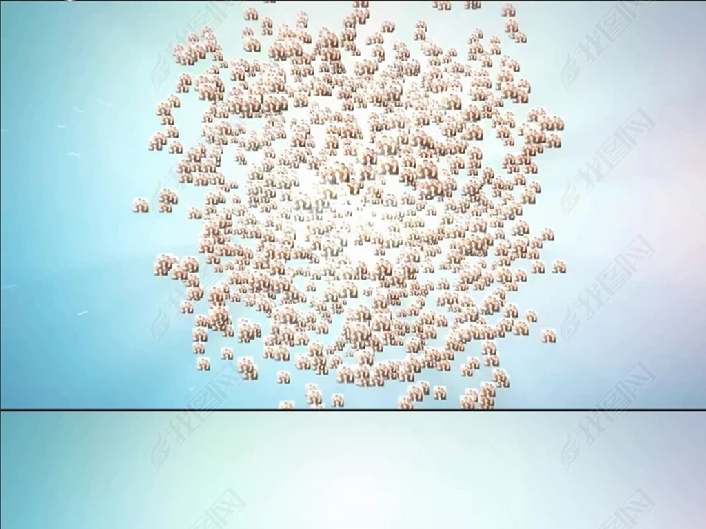 标志破碎成图片飞出屏幕动画展示ae模板