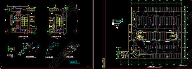 CAD消防排水系统整套施工图纸工程计算书图