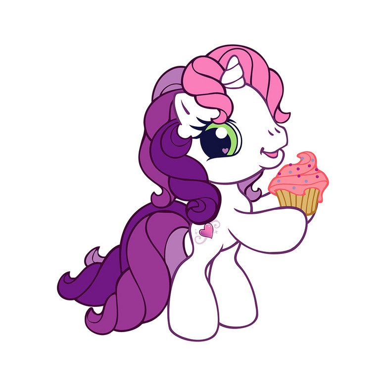 萌萌卡通白色彩虹马蛋糕