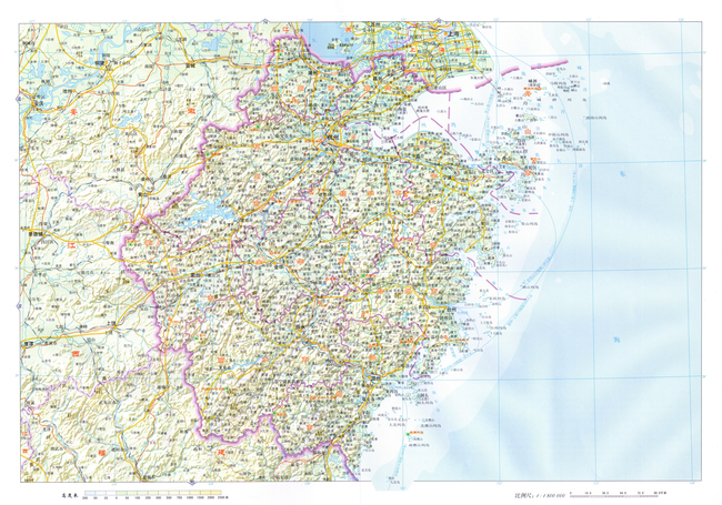 浙江省地图高清版全图