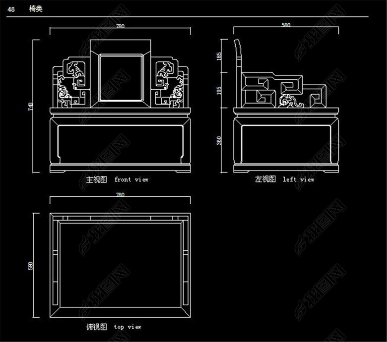 纸立面模板下载三角度CAD图(图片编号:14868图纸废弃看怎么图片