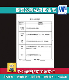 提案记录表提案管理表格合理化建议通知单