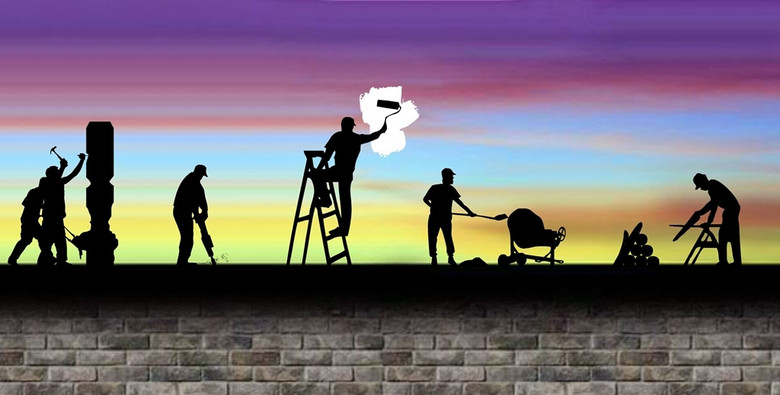 flash工地施工黑白动画人物素材(图片编号:149