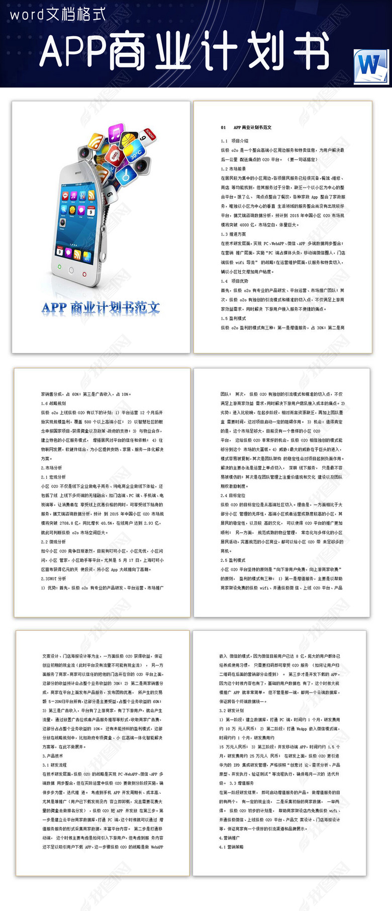 APP项目商业计划书范文模版格式24P图片下载
