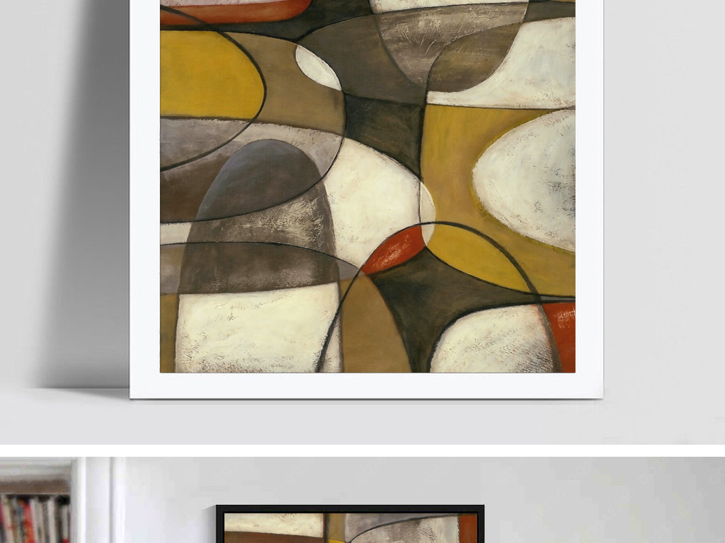 圆与色彩几何图形毕加索欧式抽象家居装饰画