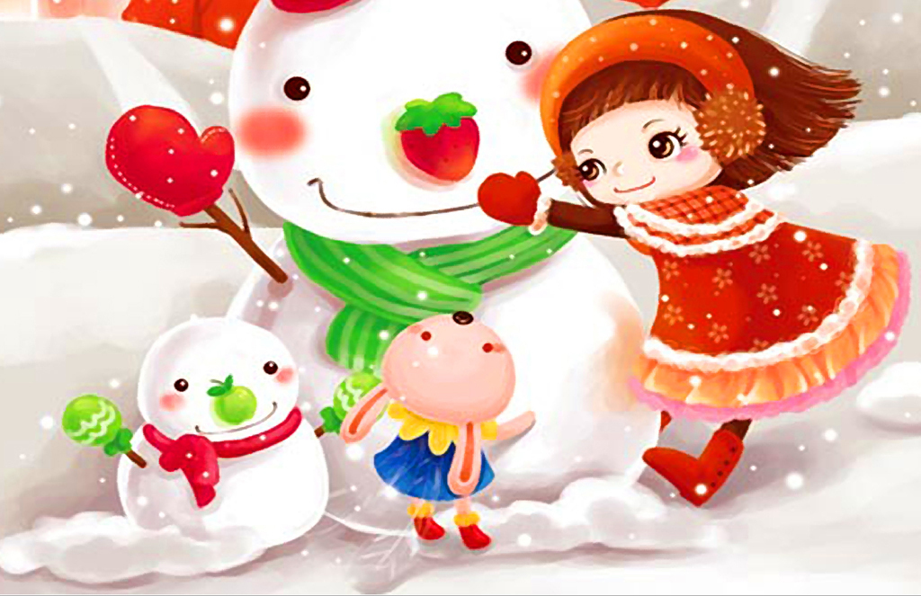 画雪人口诀_雪人画(2)