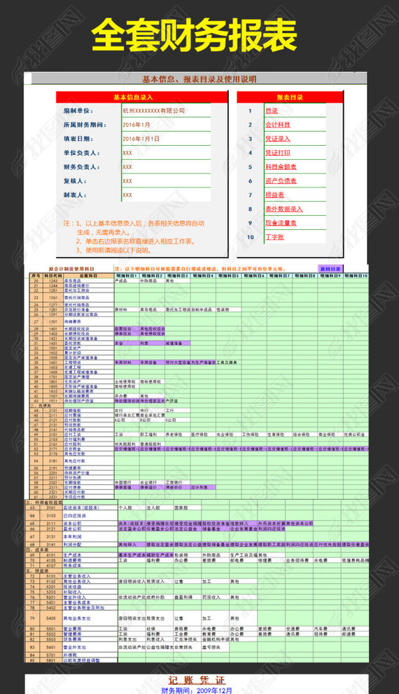 2016Excel񱨱ģȫ