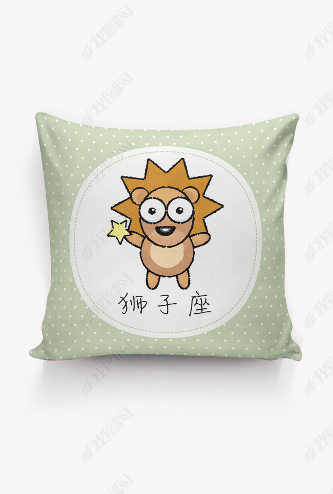 12星座之狮子座图案抱枕图片下载cdr素材-动物