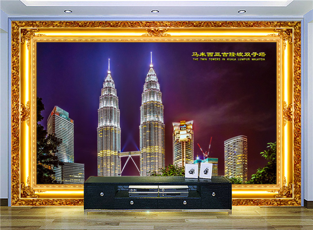 世界景点之马来西亚吉隆坡双子塔图片设计素材