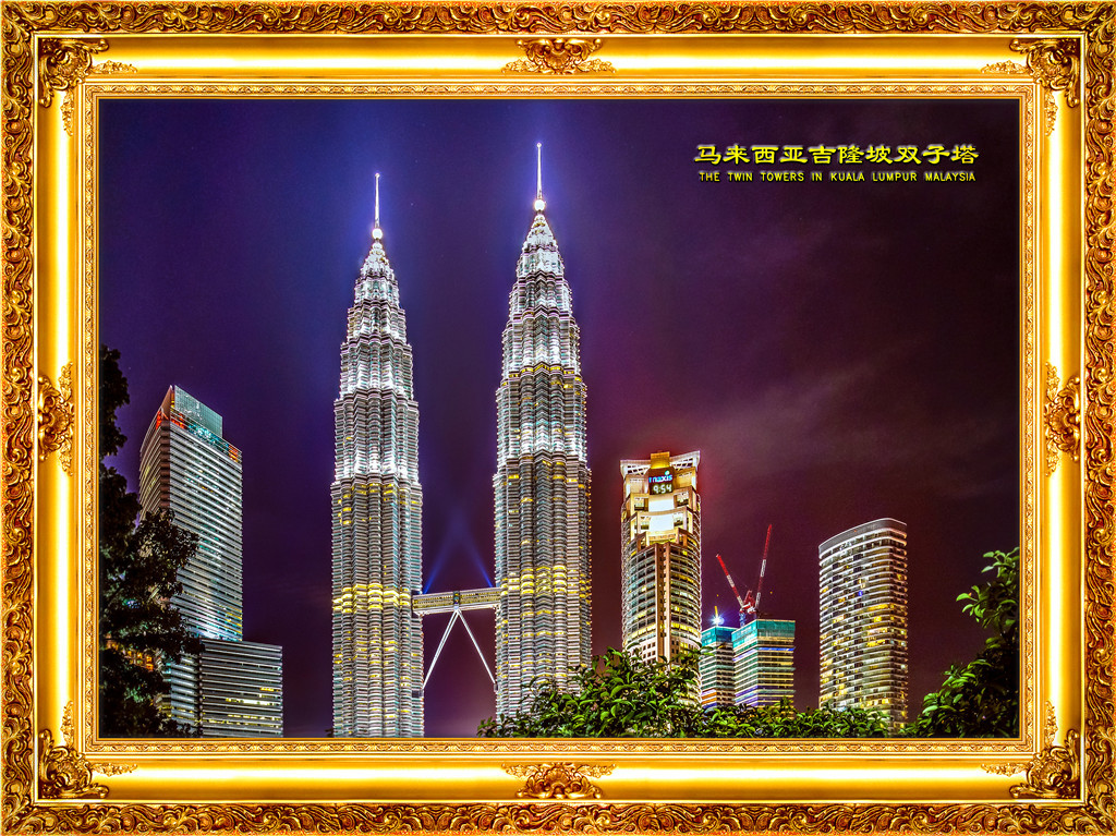 世界景点之马来西亚吉隆坡双子塔图片设计素材
