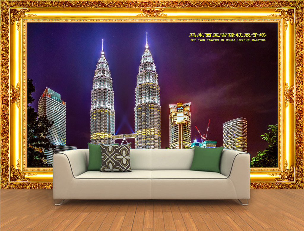 世界景点之马来西亚吉隆坡双子塔图片设计素材