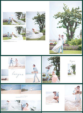 婚纱照相册排版模板_婚纱照相册排版设计