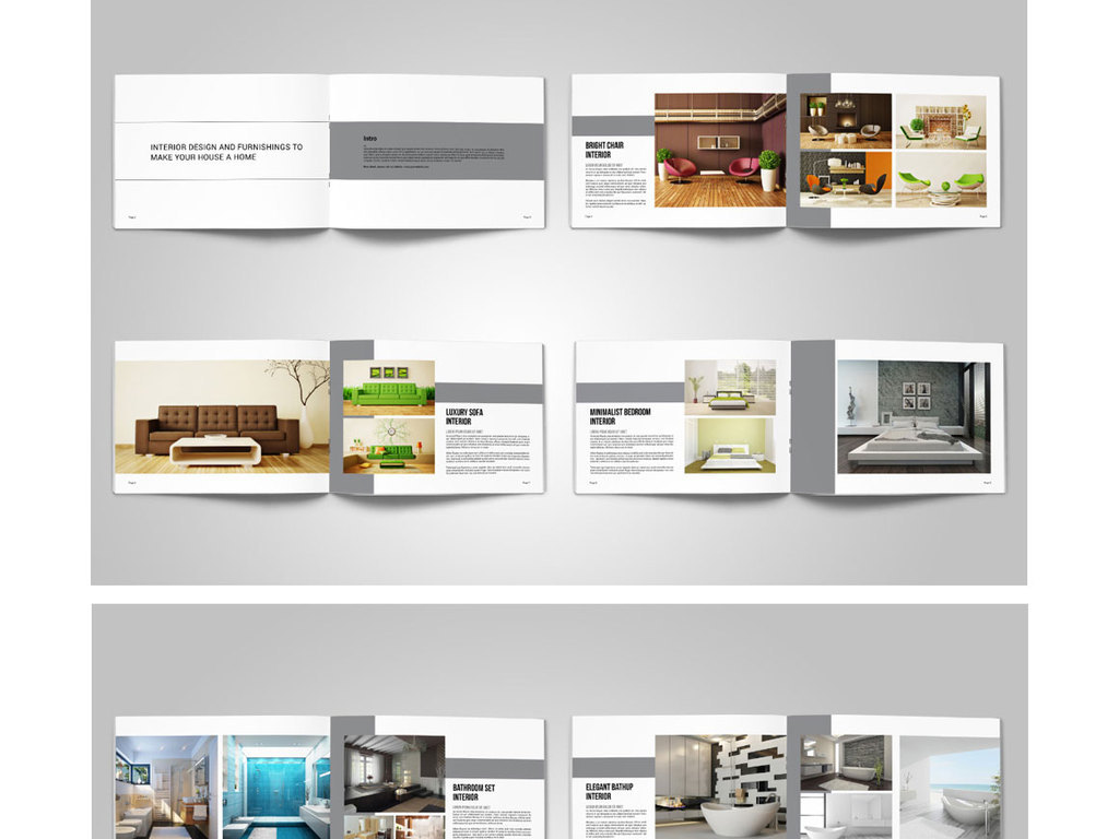 6个企业产品展示手册排版设计