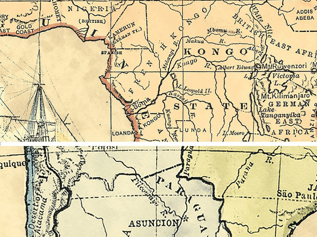 复古做旧黄色英文政治地理地图油画装饰画