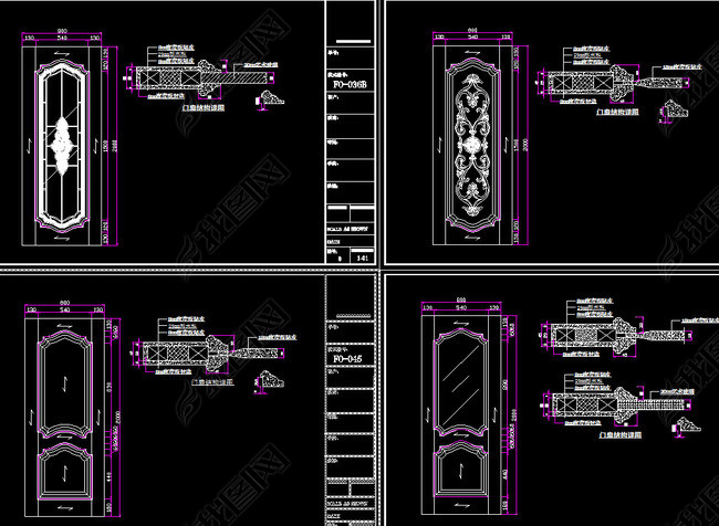 房门套装门子母门铁门移门图纸2(图片编号:15