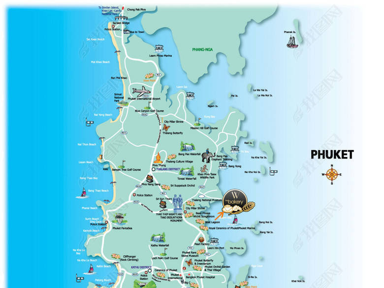泰国普吉岛旅游地图高清版大图(图片编号:152