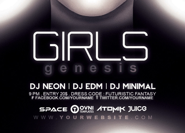 多效果冷艳时尚欧美女模美妆美发宣传海报(图