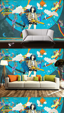 灯光画装饰画动漫 264x460a0a0