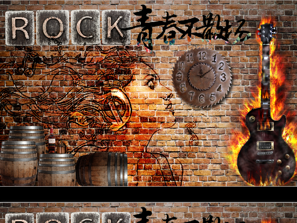 青春不散场工装酒吧背景墙装饰画