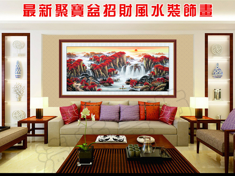 鸿运当头聚宝盆风水画(图片编号:15502164)_山