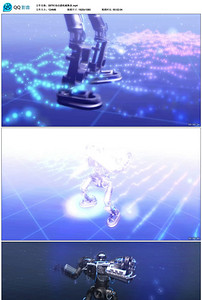 机械舞曲外星人机器人舞蹈节目视频模板素材_