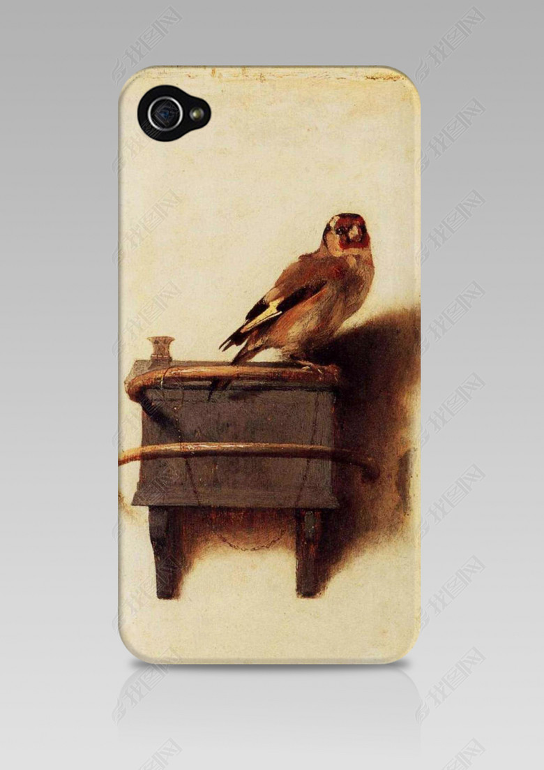 手绘鸟艺术画手机壳图片下载素材-文化艺术图