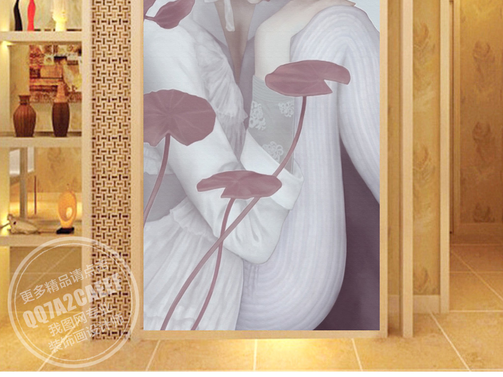 欧式手绘美女与荷叶玄关背景墙壁画图片作品是设计师在2016-08-25 17:52:47上传到我图网,图片编号为15553648,图片素材大小为71.81M,软件为 Photoshop CS6(.tif不分层),图片尺寸/像素为 宽130 X 高240 厘米,颜色模式为 RGB。被素材作品已经下架,敬请期待重新上架。 您也可以查看和欧式手绘美女与荷叶玄关背景墙壁画图片相似的作品。