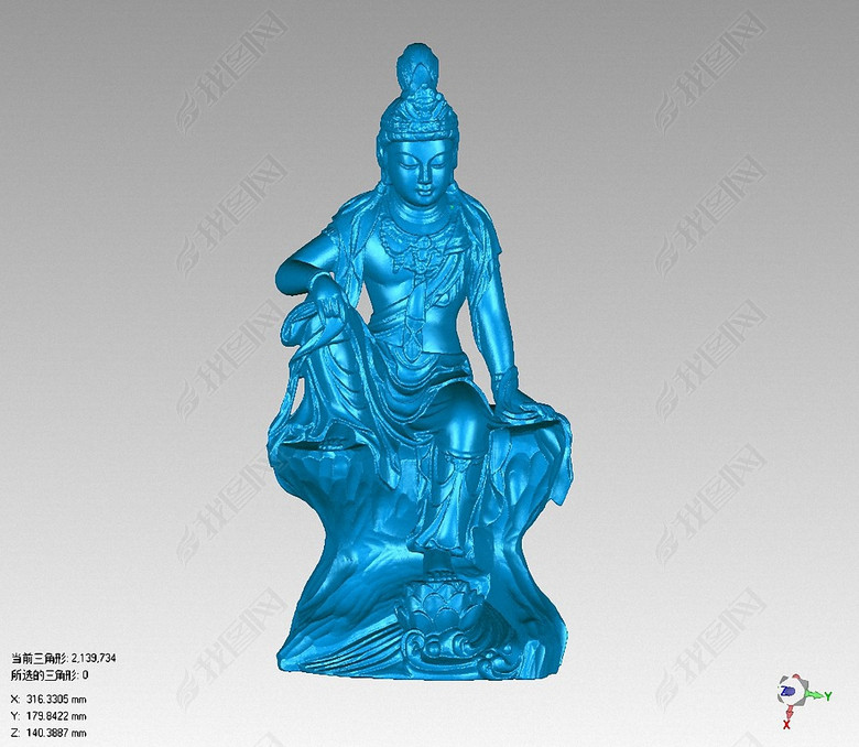 观音stl三维立体3d打印圆雕模型图片下载stl素材