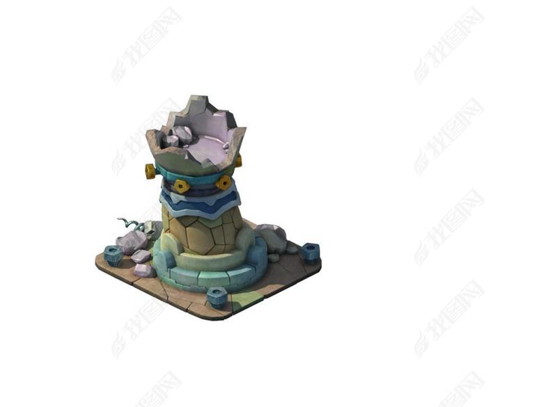 炮台炮塔塔防模型Q版三维可爱卡通图片下载m