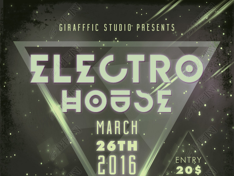 炫彩时尚梦幻星空流星雨创意海报psd模板