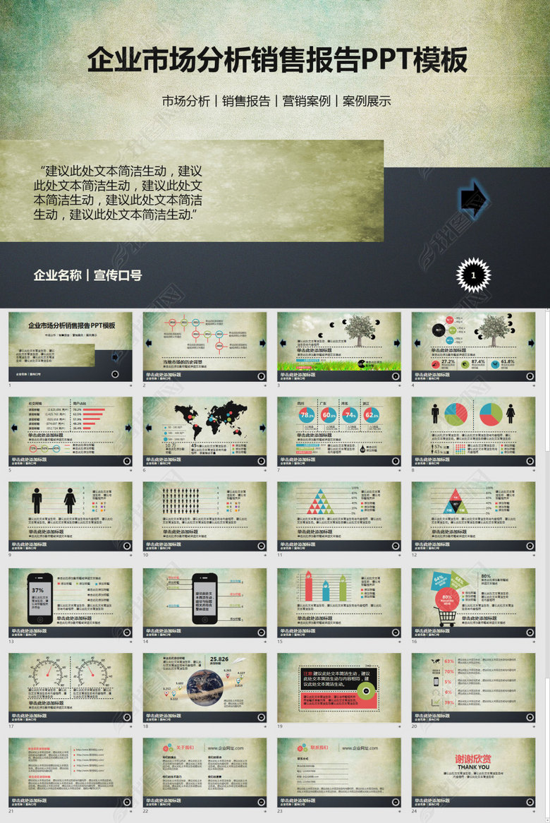 市场分析销售报告营销案例案例展示PPT(图片