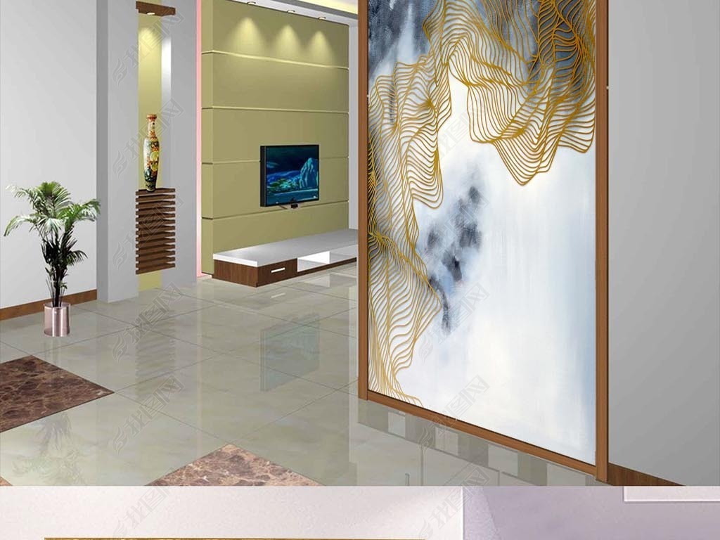 装饰画挂墙效果图 jpg