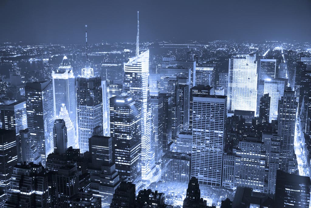 高清纽约曼哈顿时代广场夜景俯瞰背景墙