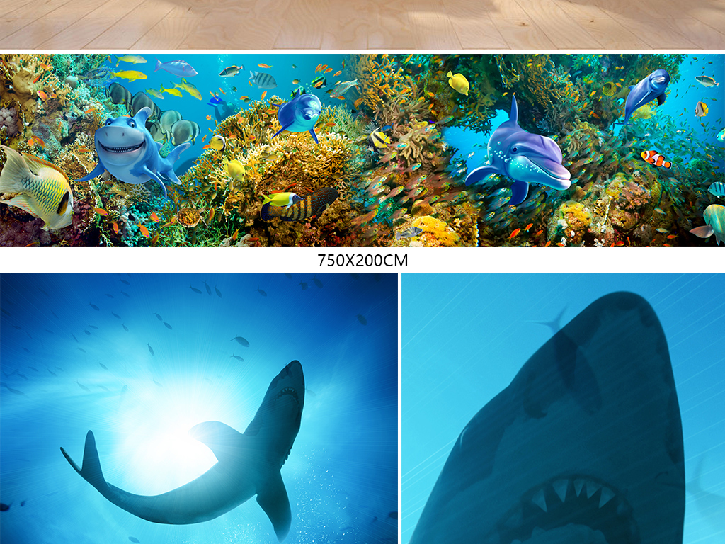 我图网提供精品流行海底世界海洋馆海豚海藻全屋背景墙壁画素材下载,作品模板源文件可以编辑替换,设计作品简介: 海底世界海洋馆海豚海藻全屋背景墙壁画 位图, RGB格式高清大图,使用软件为 Photoshop CC(.psd)