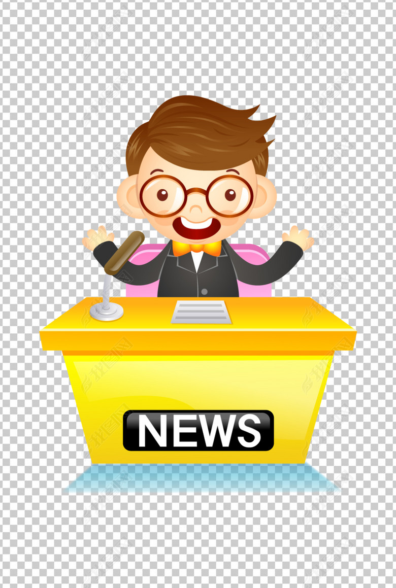 可爱卡通讲台演讲的儿童图片下载ai素材
