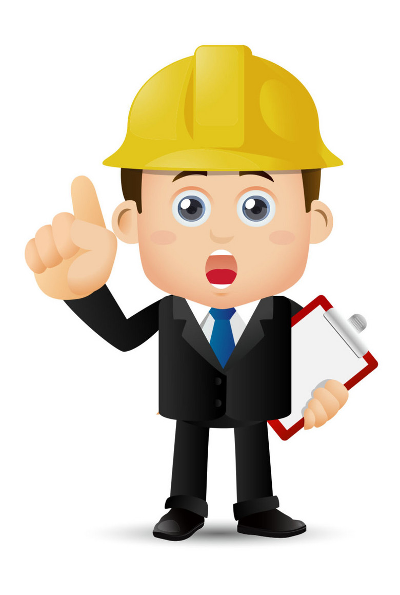 卡通可爱建筑工程师解说(图片编号:15760330