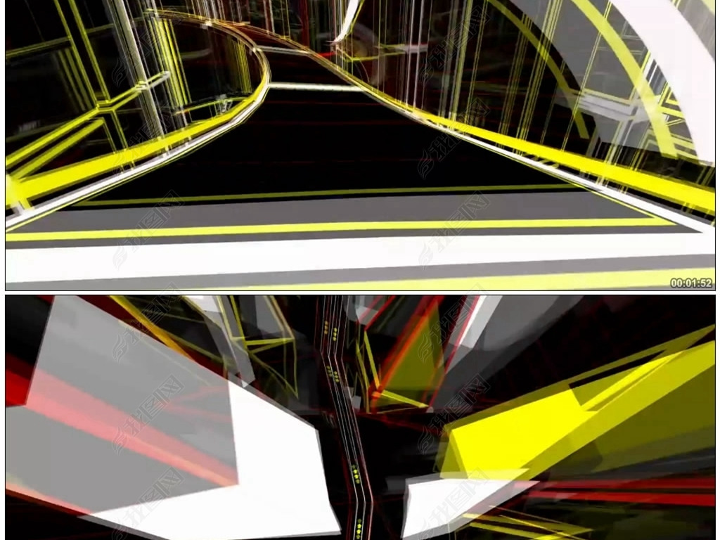 城市穿梭立体动感机械舞曲视频素材