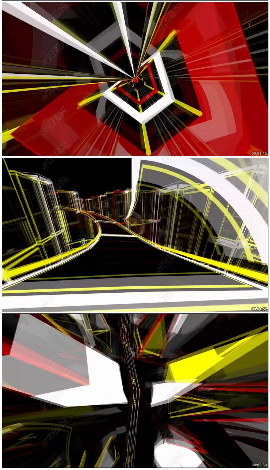 城市穿梭立体动感机械舞曲视频素材