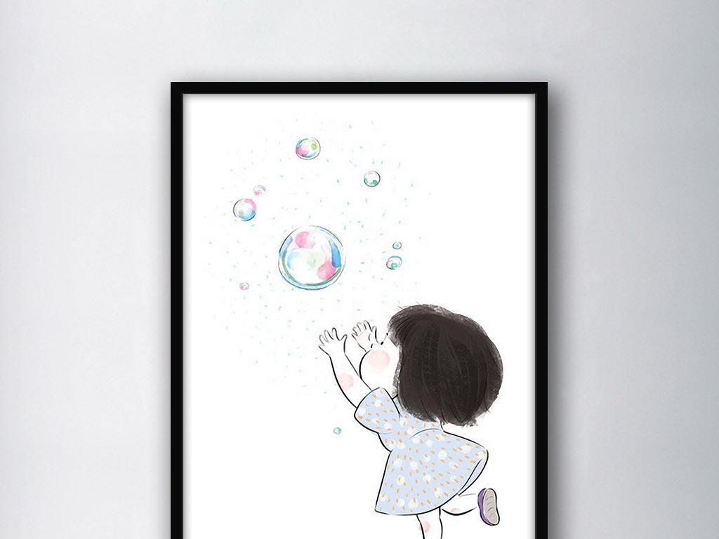 我图网提供精品流行追泡泡的小女孩可爱现代手绘小清新装饰画素材下载,作品模板源文件可以编辑替换,设计作品简介: 追泡泡的小女孩可爱现代手绘小清新装饰画 位图, RGB格式高清大图,使用软件为 Photoshop CS5(.tif不分层)